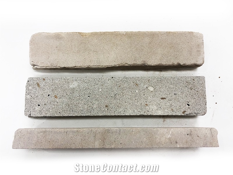 White Reclaimed Cement Thin Brick Veneer Corner