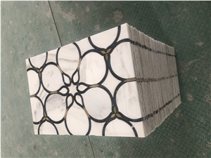 Italy Bardiglio Imperiale Waterjet Tile for Floor