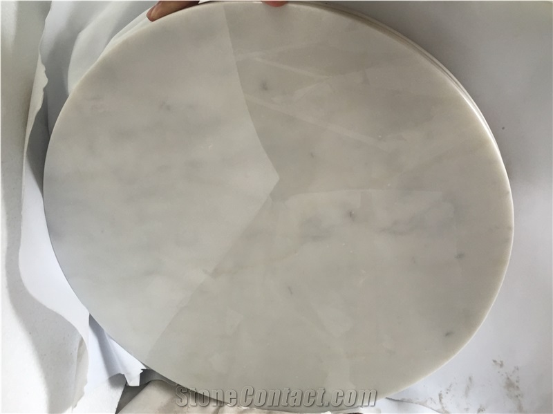 Bianco Silky Pure White Marble Work Table Tops