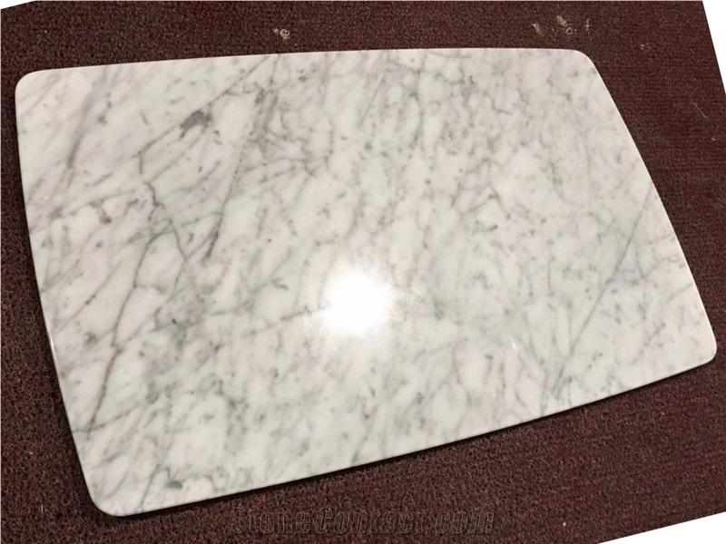 Carrara White Marble Reception Counter Work Top