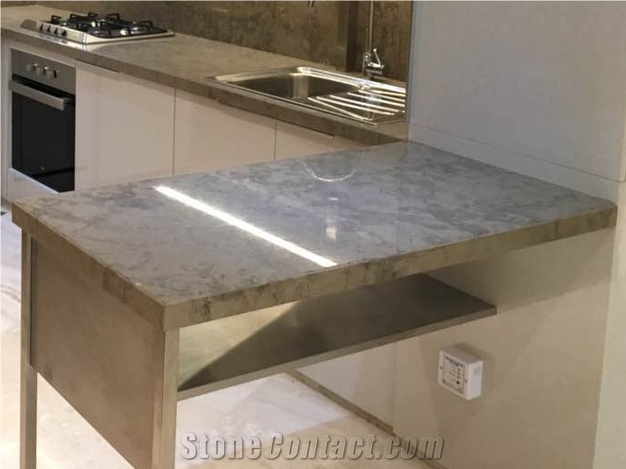 Emperador Grey Marble Kitchen Counter Tops Design