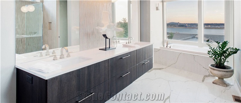 Calacatta Marble Bathroom Vanity Tops