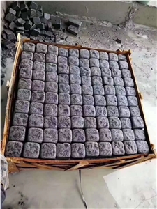 China Black Basalt Split and Tumbled Cobble Paver