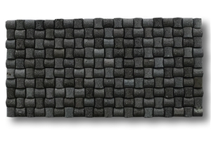 Bali Black Lava Stone Wall Cladding Mosaic