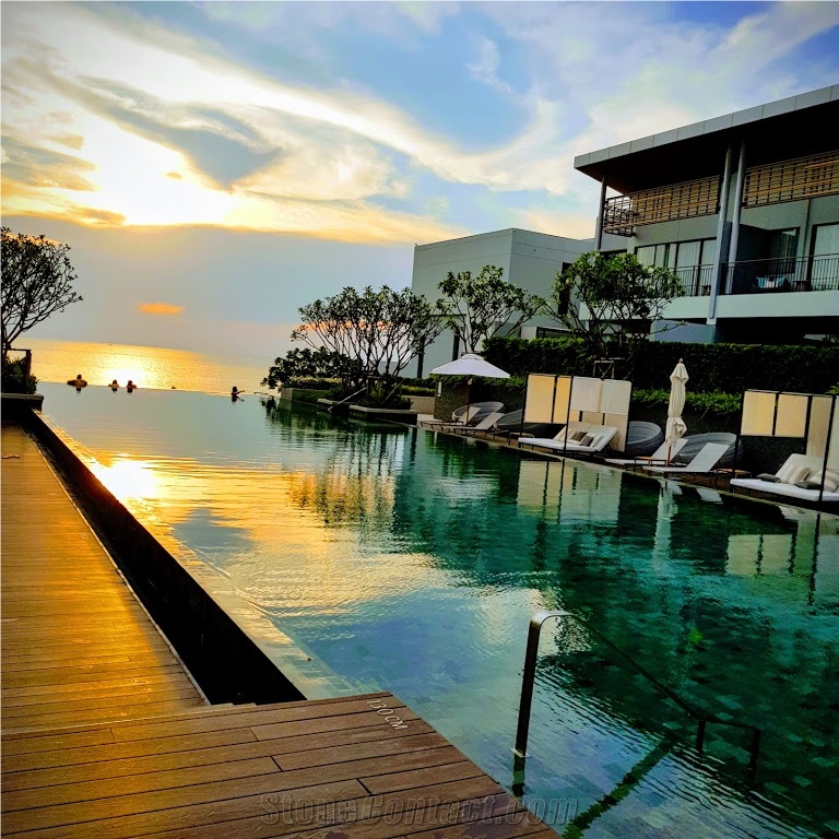Bali Green Sukabumi Stone for Swimming Pool Tiles