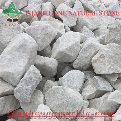 White Calcium Carbonate Lump Limestone Boulders