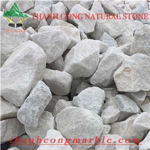 White Calcium Carbonate Lump Limestone Boulders