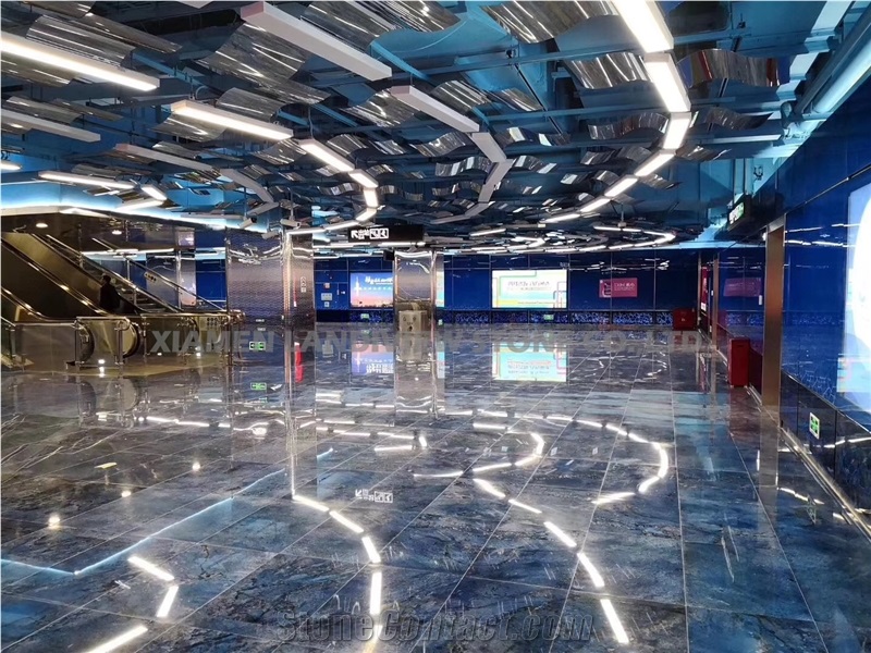 Blue Bahia Granite Cut to Size Lobby Floor Tiles