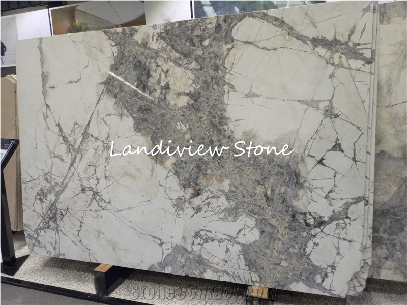 Invisible Grey Marble Tiles Slabs