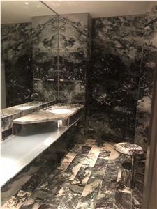 Violet Blaze Purple Green Beige Marble Stone Bathroom Design,Shower Design