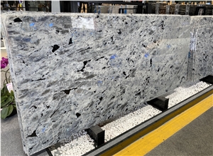 White Labradorite Granite Slab for Kitchen Countertops