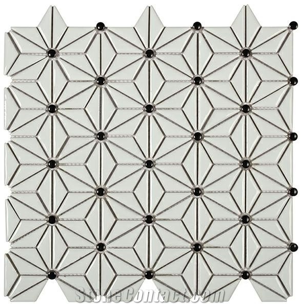 Hexagon Ceramic Mosaic Tile,Lantern Porcelain Tile