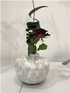 Bianco Calaeatta Marble Vase Home Decor Carving