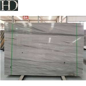 Chinese Feather Grey Limestone Polished Slab Tile