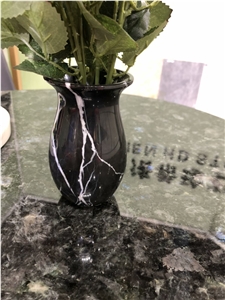 Nero Marquina Black Vase, Home and Office Decorate