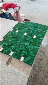 Peacock Green Jade Tiles Slabs Semi-Precious Stone