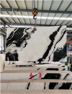 Black and White Marble Slabs Stone Floor Tiles