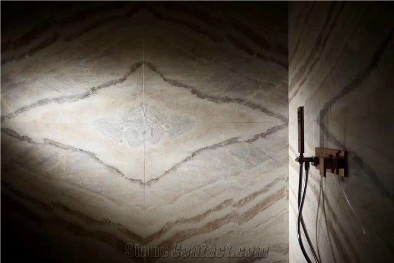 Brescia White Calacatta Marble Slabs Wall Cladding