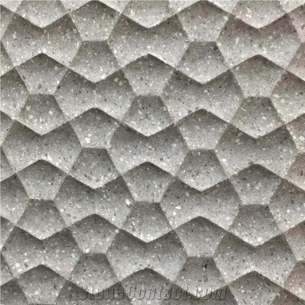 Grey Color Artificial Terrazzo Floor and Wall Tile