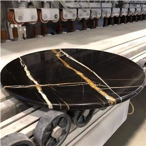 Sahara Noir Marble Table Tops Manufacture