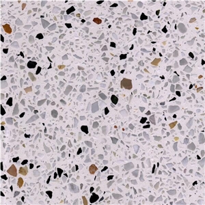 White Color Terrazzo for Floor and Wall