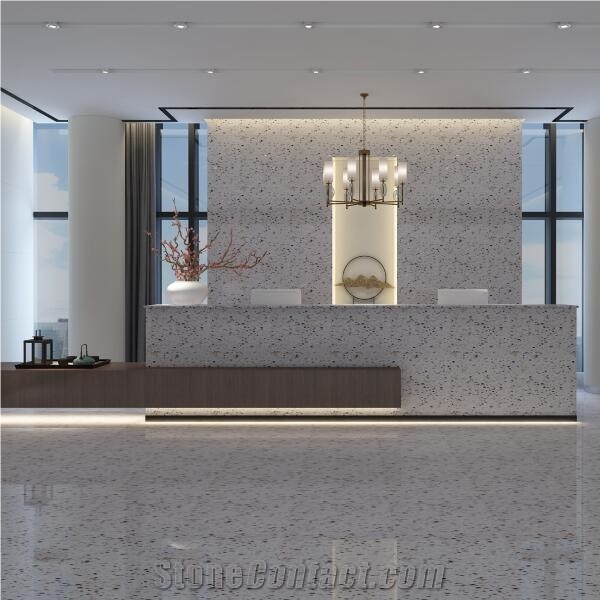 White Color Terrazzo for Floor and Wall