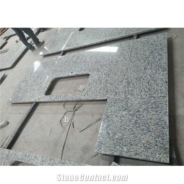Custom Grey Granite Kitchen Island Countertop