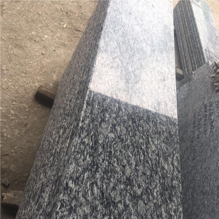 Polished Spray White Granite Steps