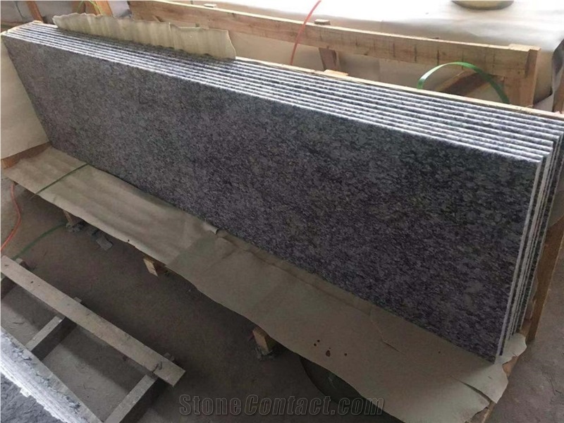 Polished White Wave Granite Staircases