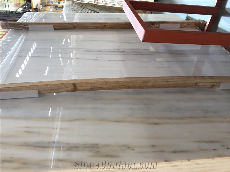 Straight White Ice Jade for Wall Installation