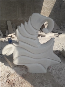 Makrana White Marble Abstract Art Sculptures