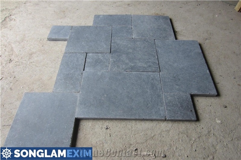 Antiqued French Pattern Bluestone Tiles
