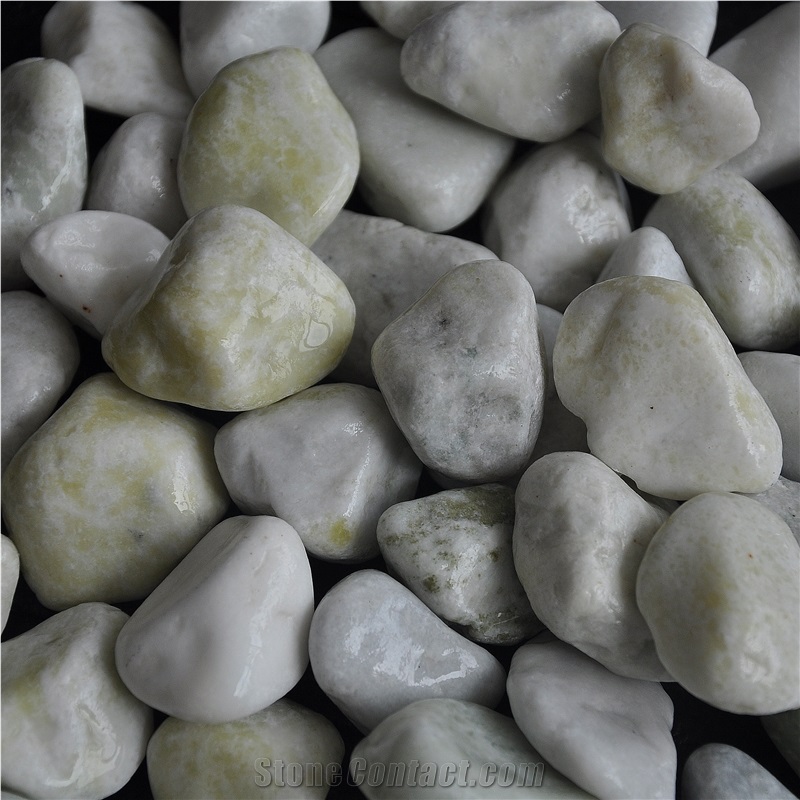 Pebble Stone White Color Gs-001