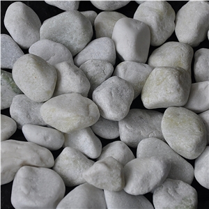 Pebble Stone White Color Gs-001