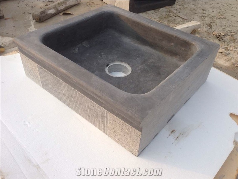 Blue Limestone Basin Sink Bowl Washing Facility
