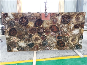 Competitive Price Artificial Petrified Wood Slab
