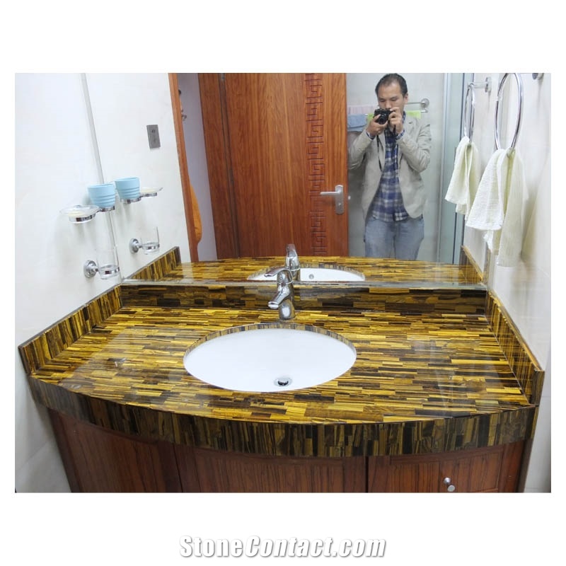 Quartz Crystal Washing Basin Series Bathroom Countertop, Vanity Top