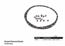Brazed Diamond Beads for Wire Saw