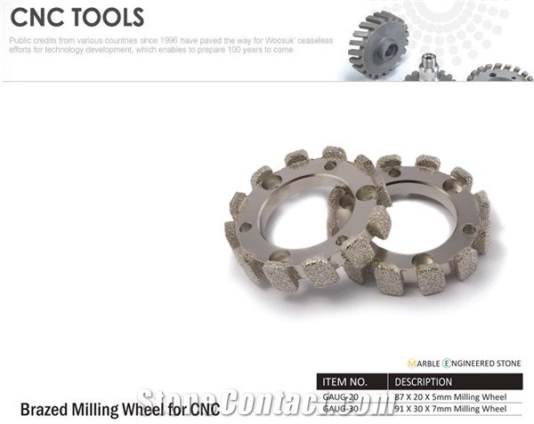 Brazed Milling Wheel for Cnc Machines