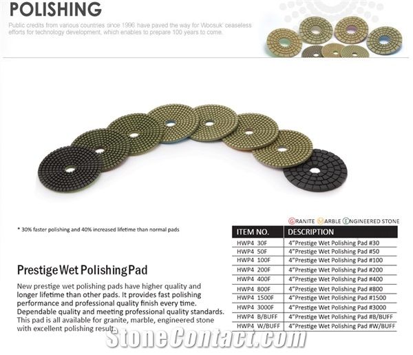 Prestige Wet Polishing Pads