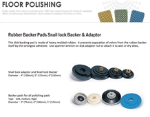 Rubber Backer Pads Snail Lock Backer Adaptor