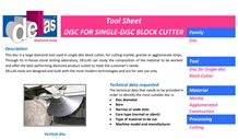 Single-Disc for Block Cutter Machines