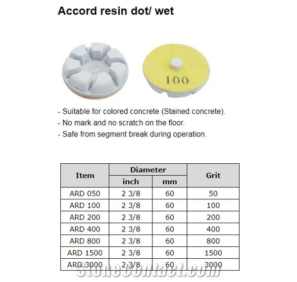 Accord Resin Dot/ Wet Polishing Pad
