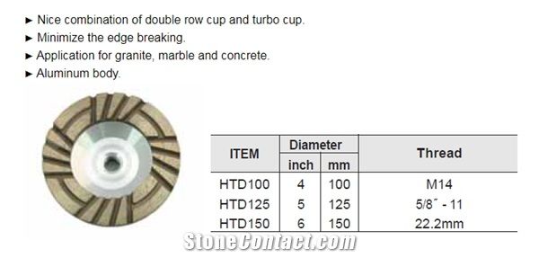 Hybrid Dry and Wet Grinding Cup Wheel