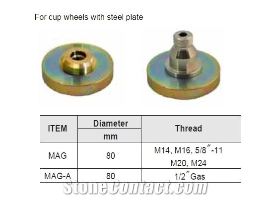 Magnetic Adaptor for Cup Wheels with Steel Plate