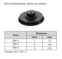 Rigid Velcro Backed Plastic Pad for Air Polisher