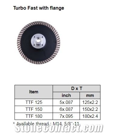 Turbo Fast with Flange Cutting Disc