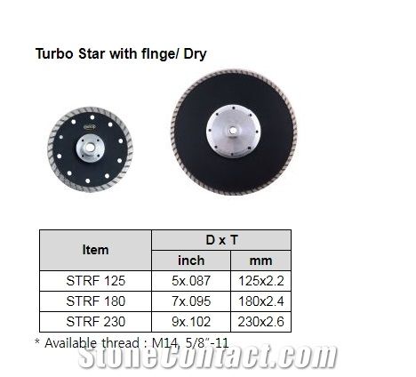 Turbo Star with Flnge Dry Cutting Blade