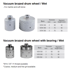 Vacuum Brazed Drum Wheel - Wet Grinding Wheel