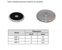 Velcro Backed Aluminum Pad for Air Polisher